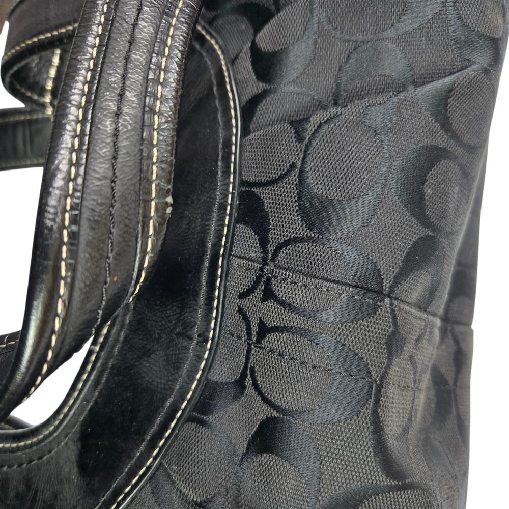 Y2K Coach Ergo Signature Coach Kisslock Black Hobo Shoulder Bag RARE - Picture 9 of 10